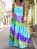 2025 Bohemian Off Shoulder Strapless 3D Tie Dye Dress