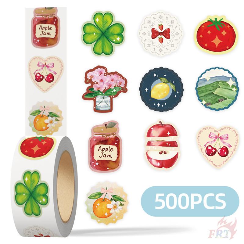 500Pcs/Roll Little Happiness - Lucky Life Kids Rewards Stickers - DIY Scrapbooks Album Decor Sealing Label Decals