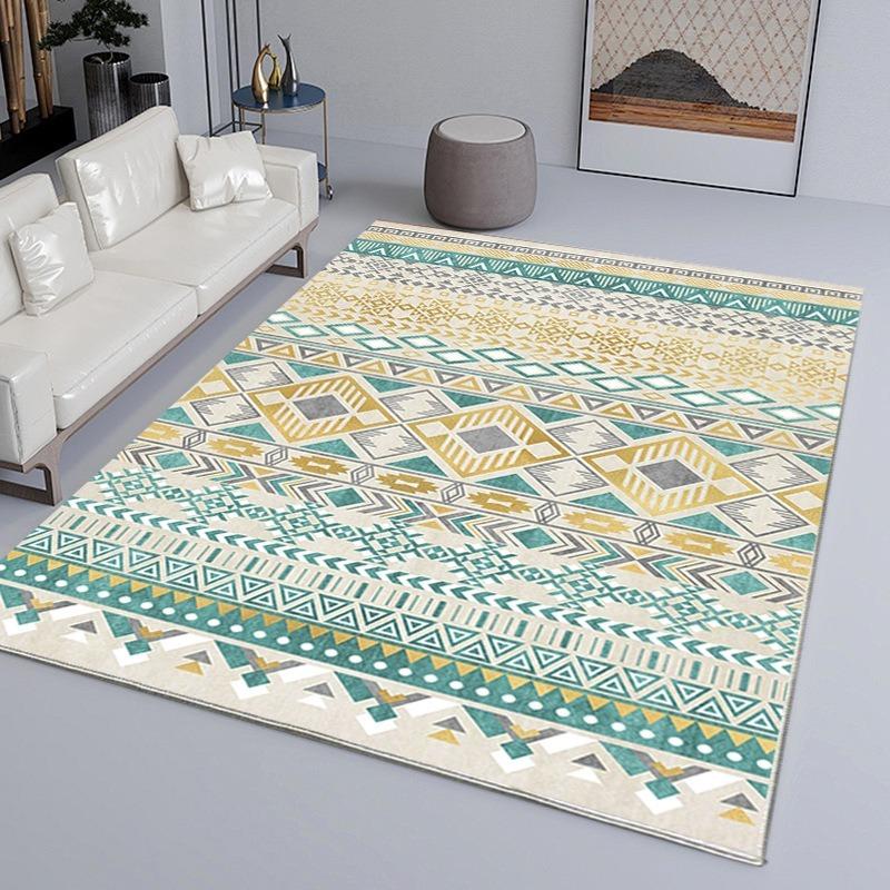 Moroccan Style Printing Large Carpet Anti-slip Wear-resistant Soft Mat for Living Room Bedroom Rug Classic and Ethnic Beautiful