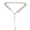 Engraved Sterling Silver Five-Star Waist Chain For Women, Retro Bohemian Decoration With Skirt, Metal Butterfly Belt For Women