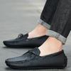 Men's Plus Velvet Warm Toads Shoes - Large Size, Four Seasons, Slip-On Driving