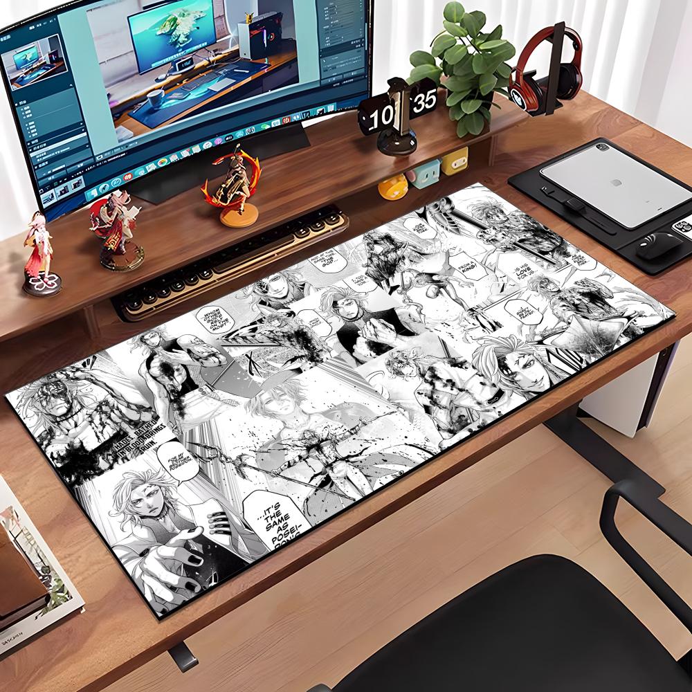 

R-Record Of Ragnarok Mouse Pad Large Anti-Slip Rubber Gaming MousePad Durable Desk Pad Thick Seam Edge Suitable For Office And G 600x300x2mm