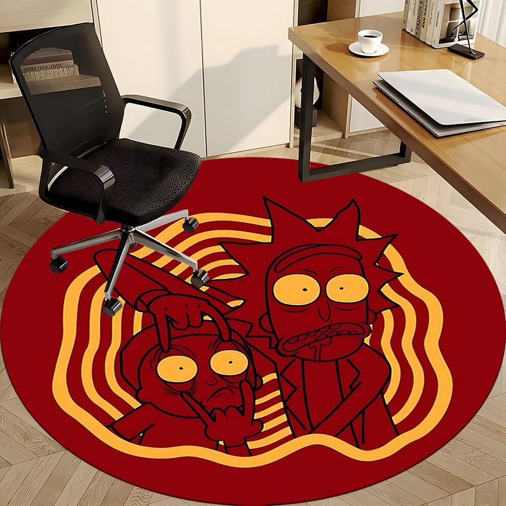 Rick and Morty Office Round Area Rug, Under Office Chairs Bedroom Living Room Home Decor a0908180
