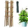 Bamboo Plant Trellis 6 Pcs Flowers Trellis For Yard With Twist Ties Plant Trellis For Potted Plants Flowers Vines Ivy
