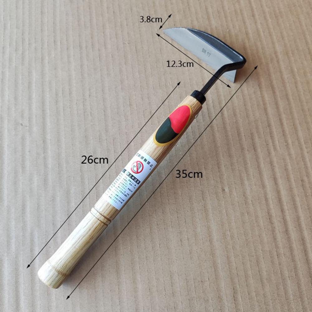Japanese Weeding Sickle Razor-sharp Weeding Tool Premium Japanese Style Weeding Sickle with Wooden Handle Steel for Cultivating