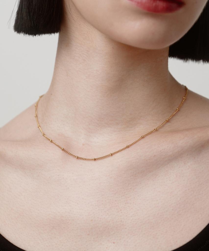 Novice Tokyo Glitter Chain Necklace [Stainless] / Gold