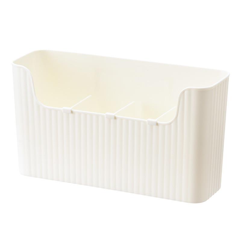 Plastic Wall Mount Kitchen Storage Organizer With Multipurpose Design For Modern Home Use
