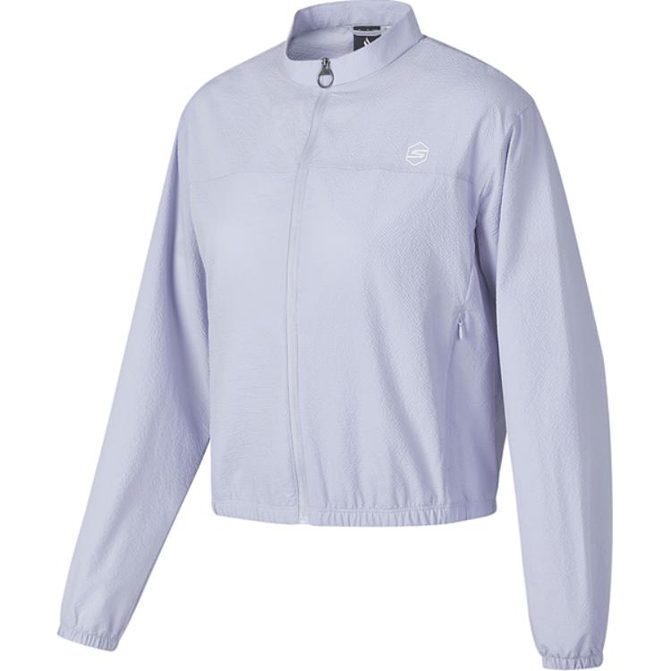 Skechers Woven Comfortable Stand Collar Jacket Women jackets Lavender P324W035-02N4 M