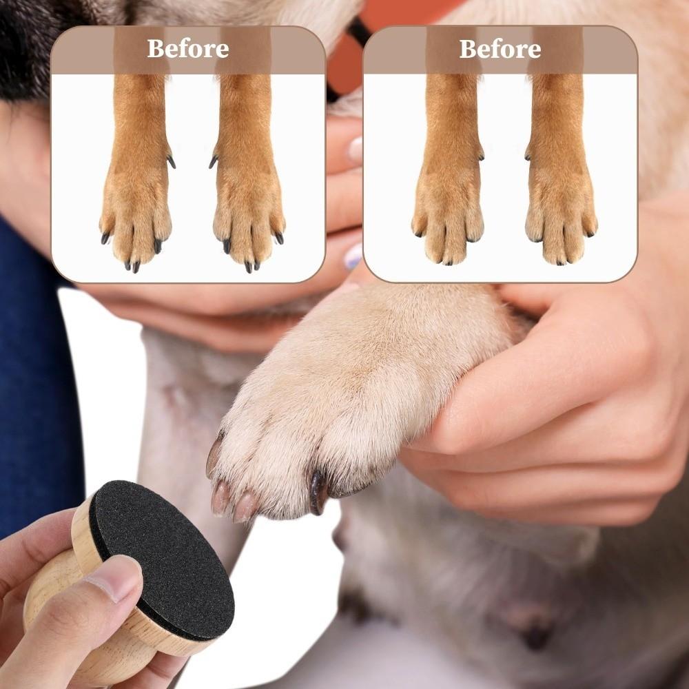 Wooden Board Dog Nail File 3 Pcs Replaceable Sandpaper Easy To Use Cat Nail File Durable Pet Toenail Grinder Training Tool