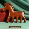 Sandalwood Air-Cushion Meridian Massage Brush for Abdominal and Liver Stimulation