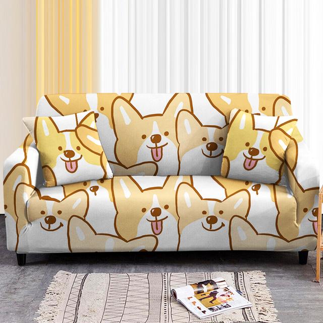

1/2/3/4-местные чехлы для диванов с животным принтом для гостиной, чехол для дивана с принтом собаки и кошки, противообрастающий чехол для дивана, украшение дома 1 seat 90-140cm