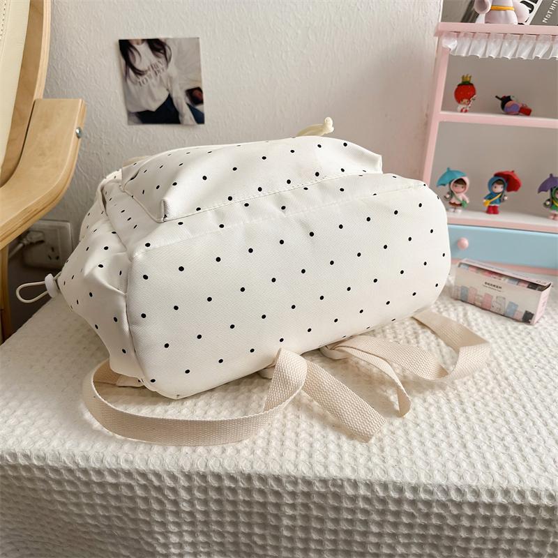Dot Print Student Schoolbag Large Capacity Women's Backpack
