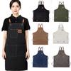 Professional Grade Chef Apron for Kitchen BBQ&Grill Canvas Apron Waterproof Oil Resistant Apron Waiter Work Uniform