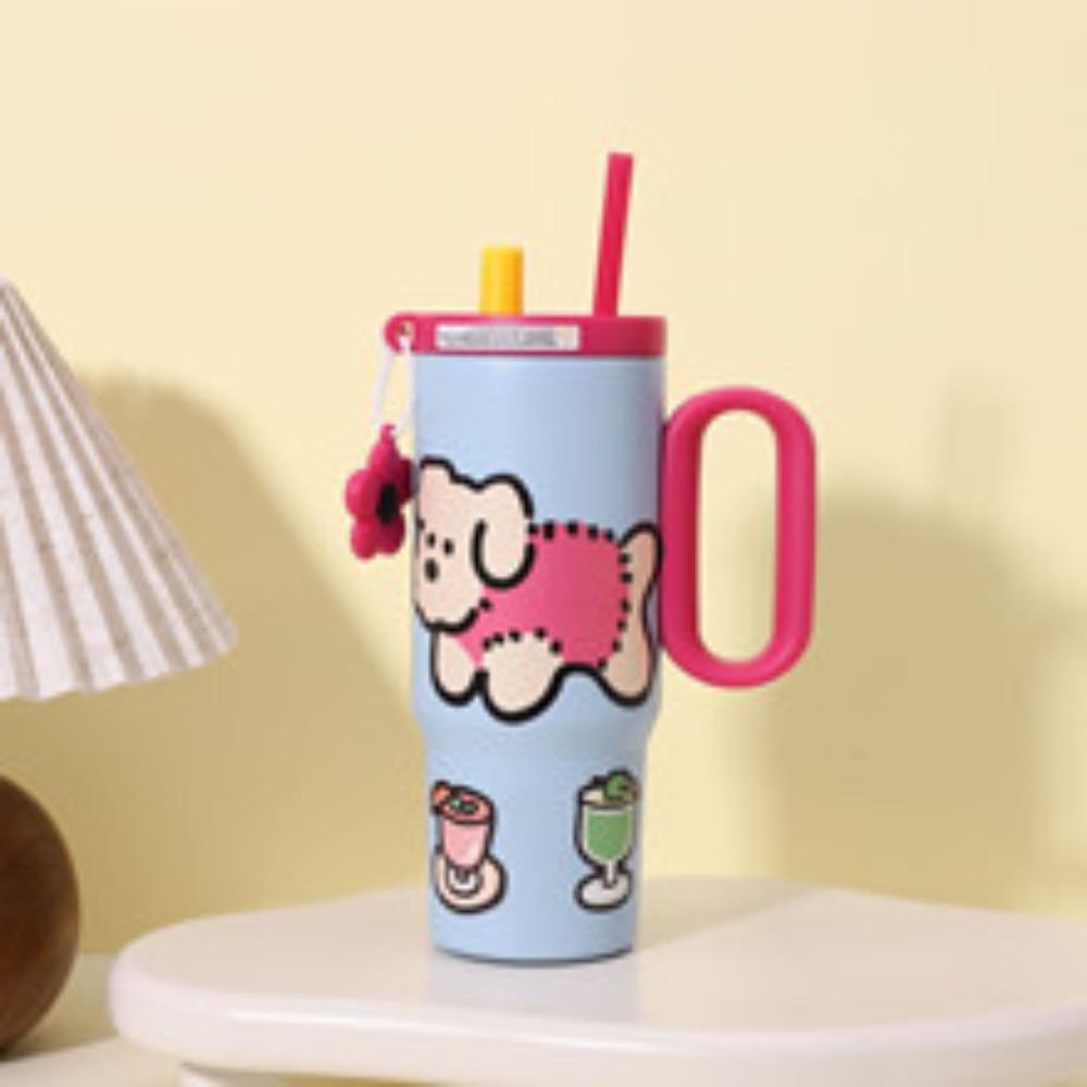 Big Mac thermos cup new twilight stainless steel handle ice cup girls high value car portable car cup