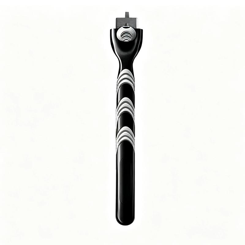 Mens Manual Shaving Razor With Non Slip Handle Sharp Smooth Blades Extra Refills For Daily Grooming Home Travel Use