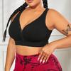 Beautiful Back Front Zipper Sports Bra, Shock-Absorbing And Gathering, Plus Size Running, Yoga, Fitness, Sports Bra For Women
