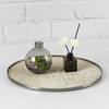 Light Luxury Stainless Steel Storage Plush Round Tray Ornaments Living Room Coffee Table Model Room Home Desktop Soft Decorations