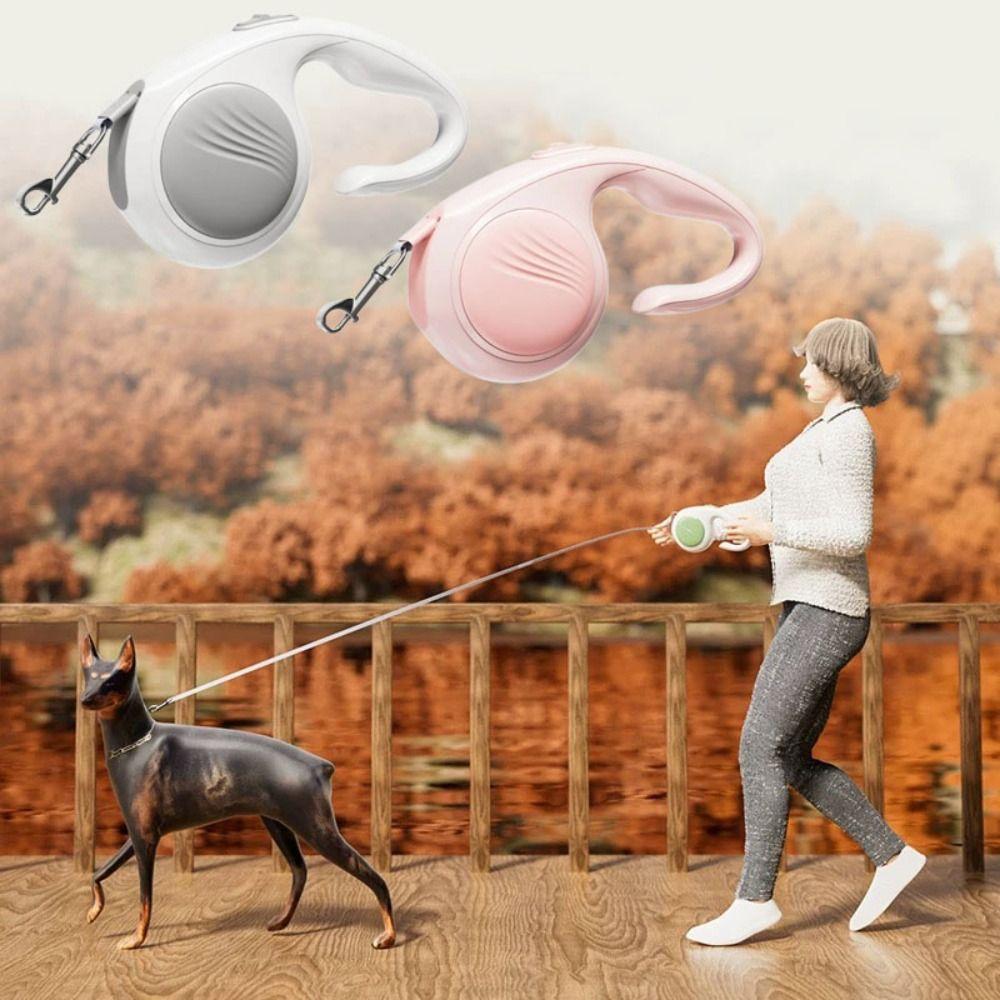 

Automatic Retractable Dog Rope Hand Holding Dog Chain Strong Dog Leash for Medium and Small Dogs сірий