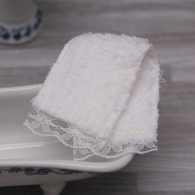 1 Adet Bebek Evi Mini Banyo Dantelli Havlu Bebek Banyo Havlusu Çekim Sahnesi Aksesuarları