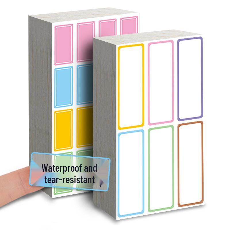Waterproof Transparent Adhesive Name Stickers - Colorful and Self-Adhesive Labels
