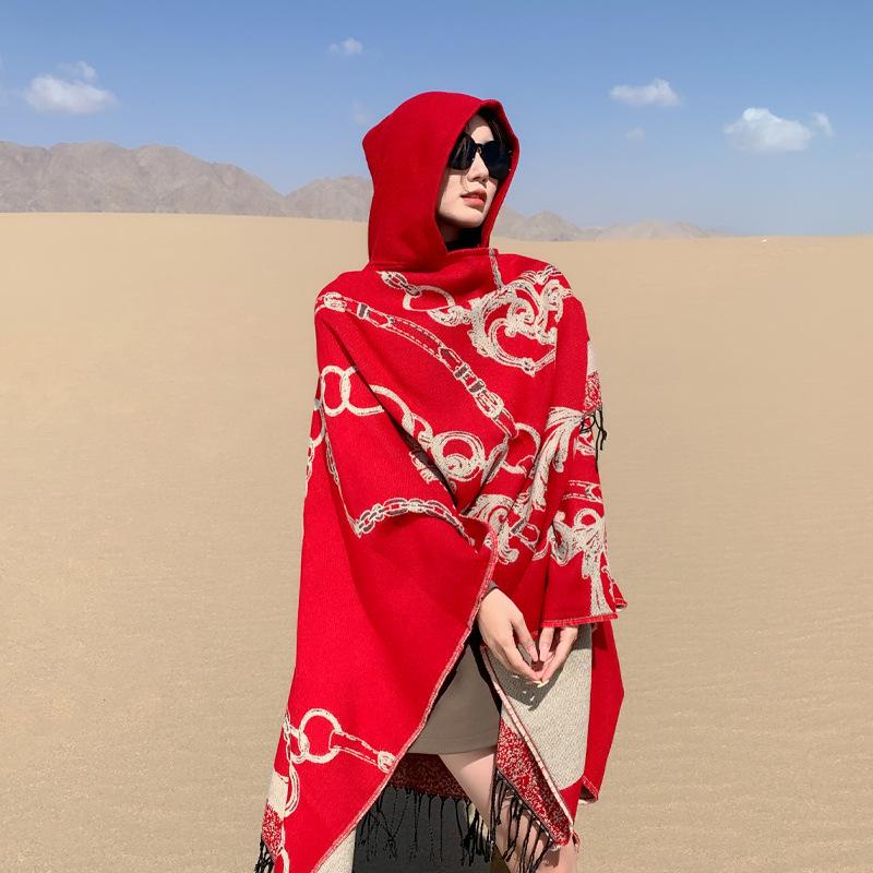 Retro Ethnic Style Large Comfortable Travel Shawl