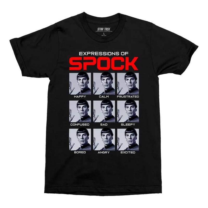 Camiseta Changes Star Trek Expressions Of Mr. Spock, Negra S
