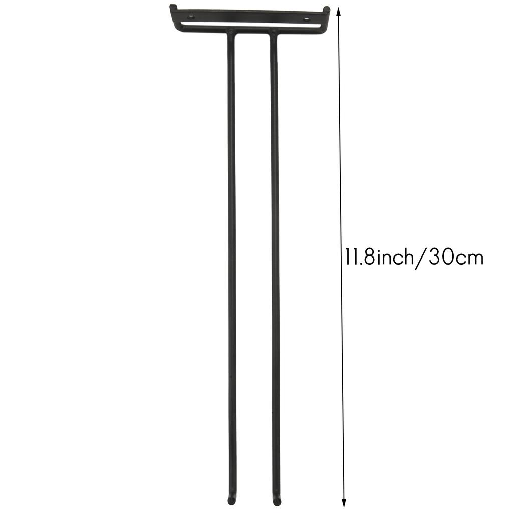 M-Modern-5 Pcs Stemware Wine Glass Storage Rack,Wall Mountable Kitchen Storage Rack ,Black,11 Inch / 30Cm