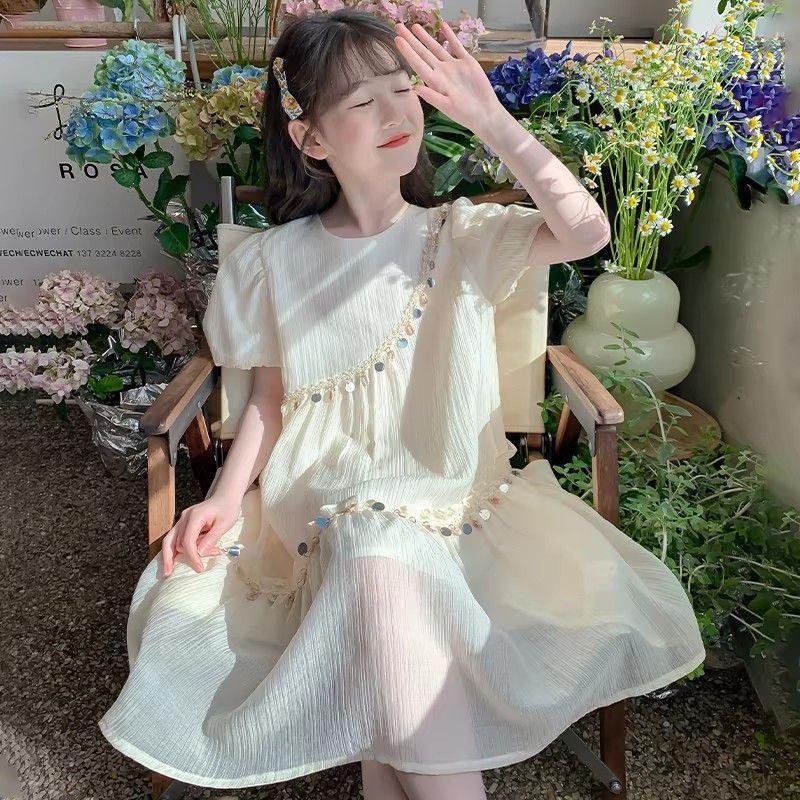 Sweet Dress for Girls - Summer Children s Fashionable Loose Princess-style Dress 130