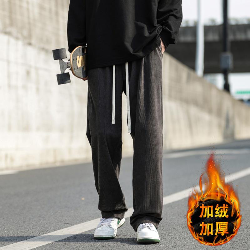 Pants Men's Spring and Autumn New Men's Corduroy Pants Casual Pants Loose Straight Floor Mopping Pants Long Pants Big Goods Main Push