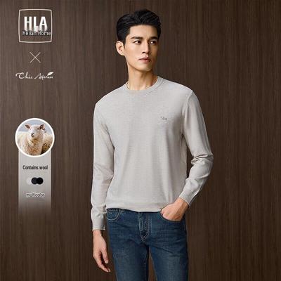 HLA Herren Schicker Zeitloser Business Casual Langarm Strickpullover