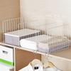Metal Closet Divider White Shelf Divider Space Saving Closet Separator For Bedroom