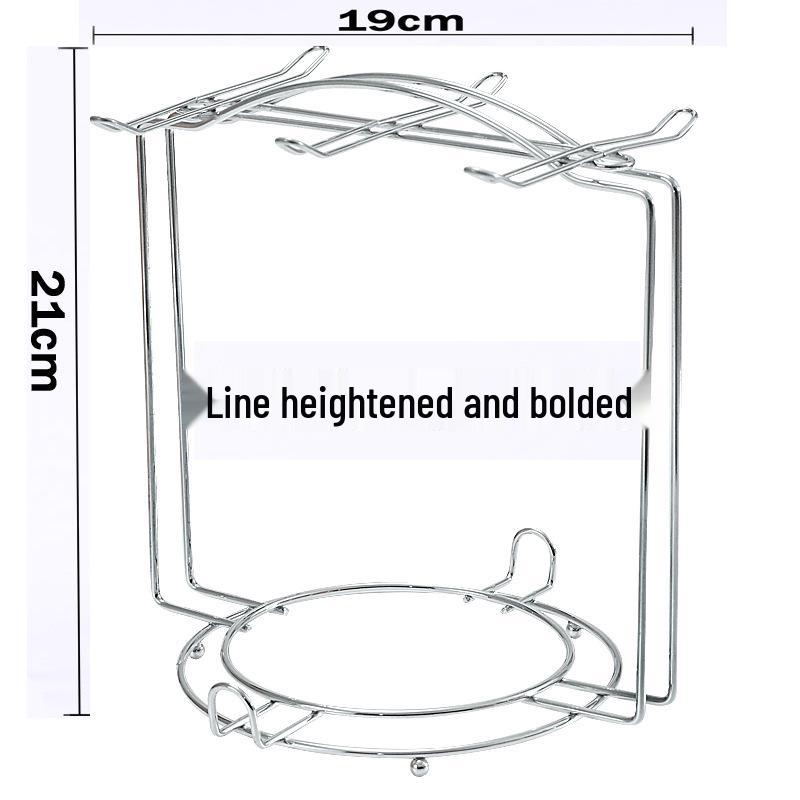 Chrome-Plated Wrought Iron Hanging Coffee Cup Holder - Nail-Free Kitchen Storage Solution