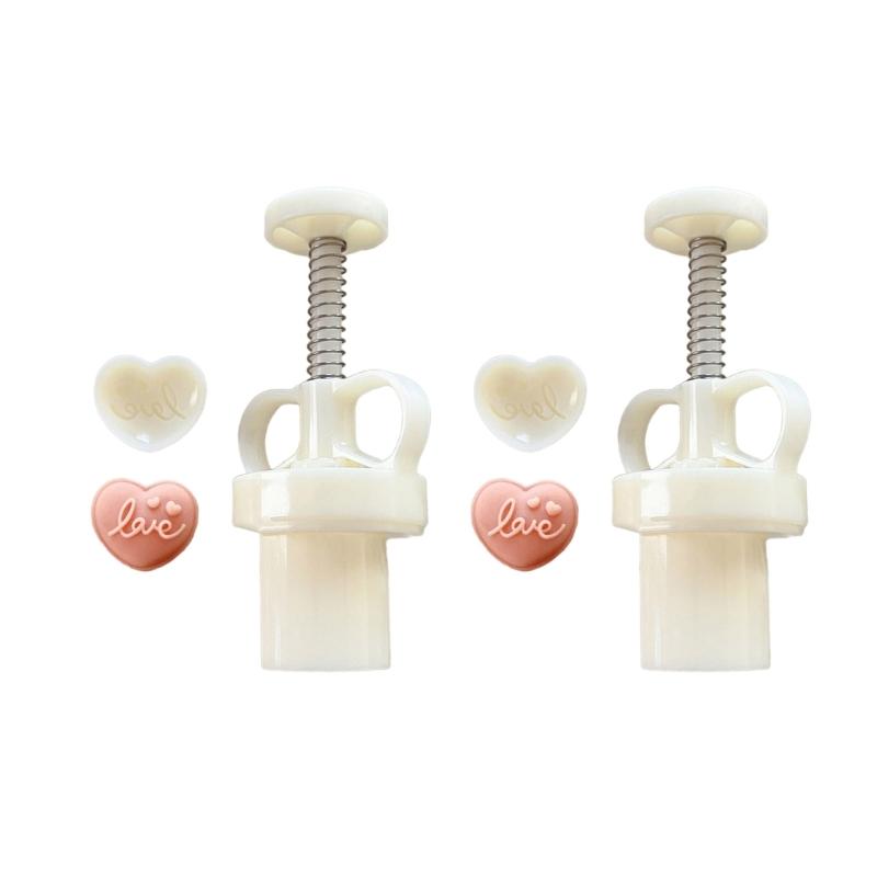 

MidAutumn Festival Mooncake Makers Love Heart Moon Cake Mold Cookie Stamps DIY Hand Press Cookie Dessert Cutters
