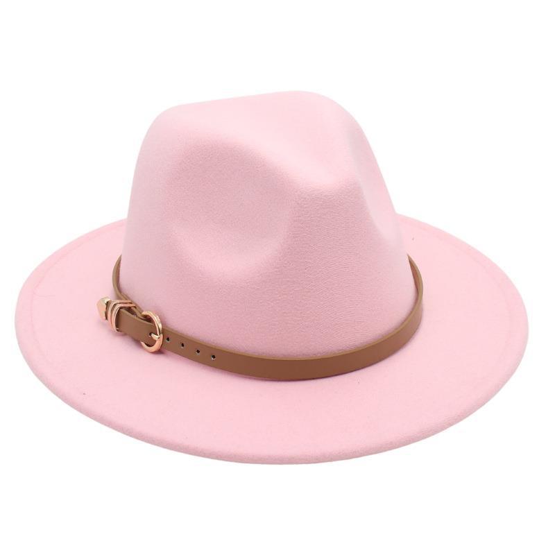 Europe And The United States New Top Hat British Party Jazz Hat Fedora Foreign Trade Woolen Felt Hat Big Brim Trendy Hat