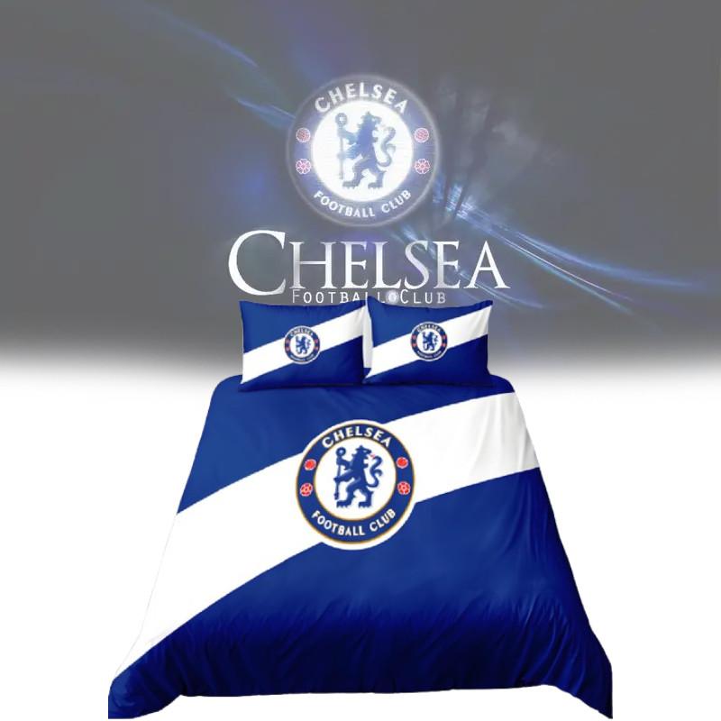 Chelsea Football Fan Gift Duvet Cover Set With Soft Polyester For Double Bed Bedroom Decor