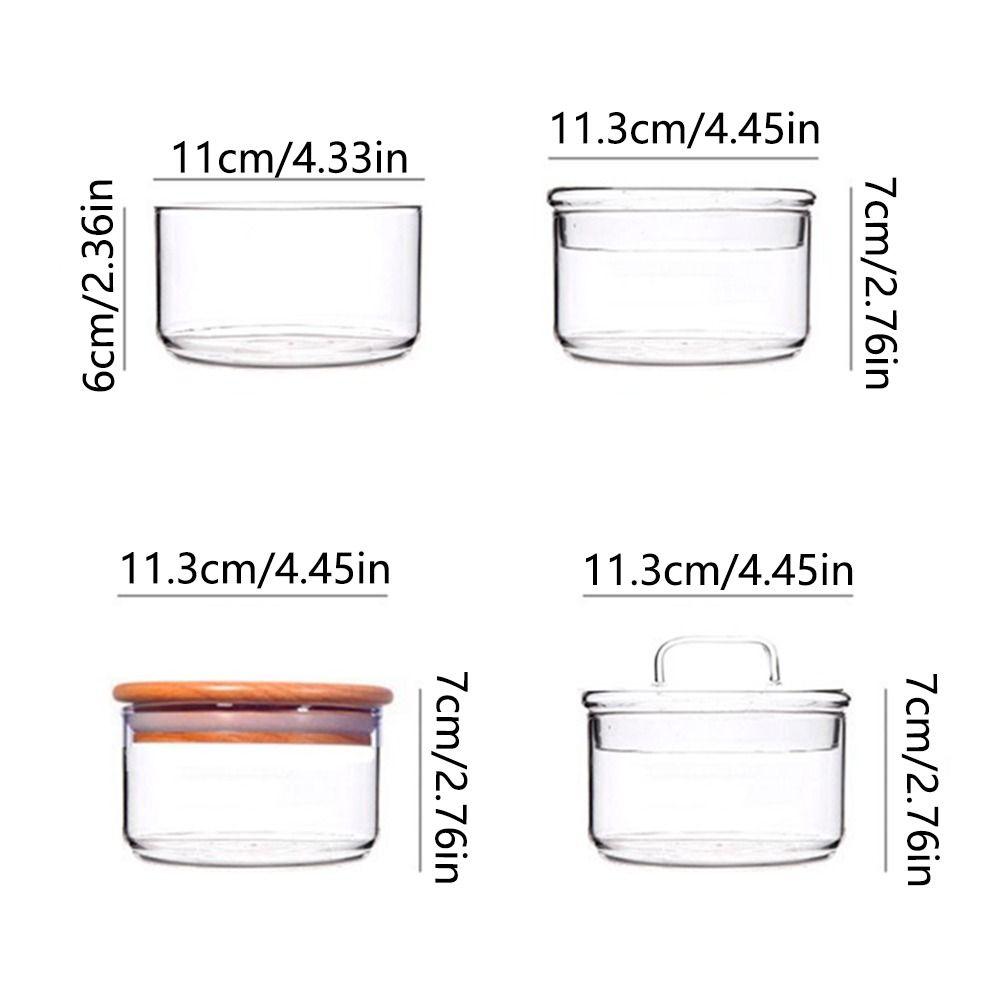 Bamboo Cover Fresh Salad Bowl Lid Airtight Snack Bin Elegant Stacking Tea Jars  Candy