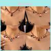 Colar com Pingente de Teia de Aranha Gótico de Halloween com Strass para Homens e Mulheres