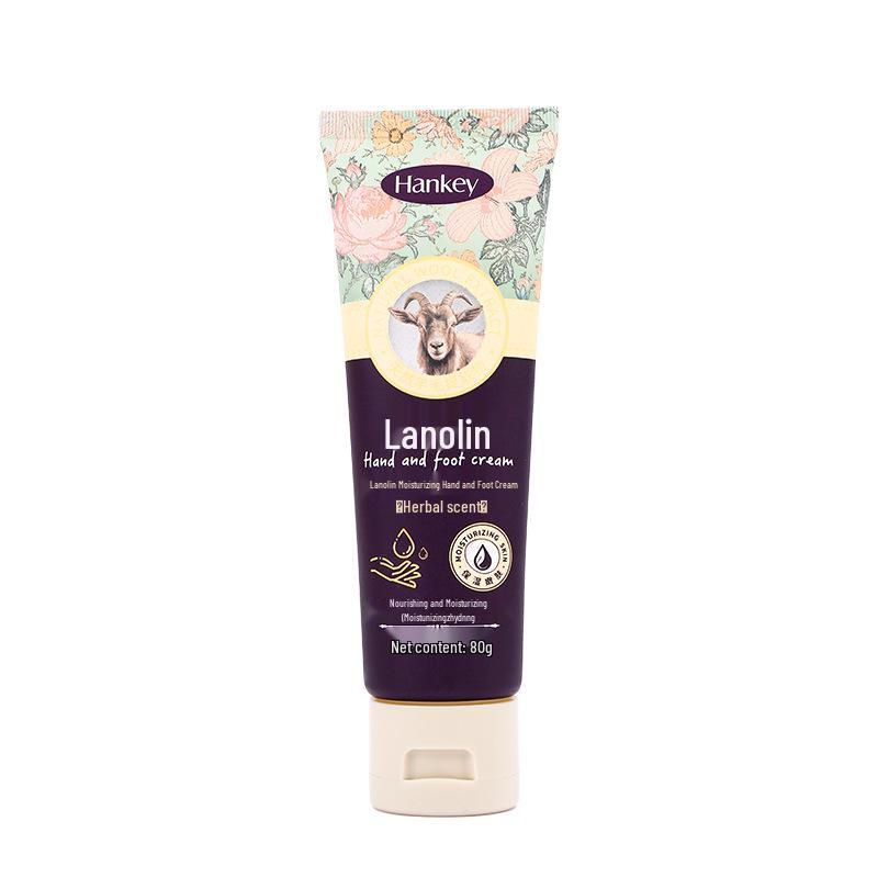 Han Ji Lanolin Moisturizing Hand & Foot Cream 80g – Hydrating and Anti-Dryness Formula for Autumn and Winter.