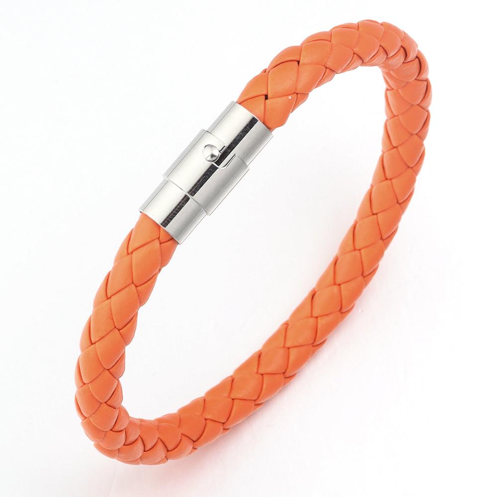1pc Fashion Design PU Leather Cord Bracelet 19/21cm Copper Magnetic Clasp Bracelet For Men Women Valentine's Day Jewelry Gifts