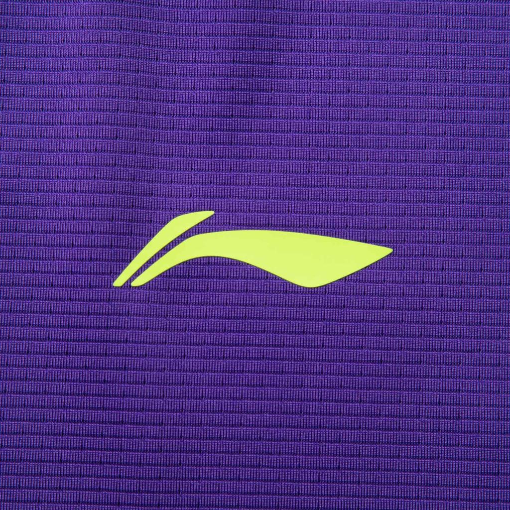 Li-Ning Breathable Comfortable Simple Versatile Round Neck Short Sleeve T-Shirt Unisex Tops Bright-Purple AAYV119-3