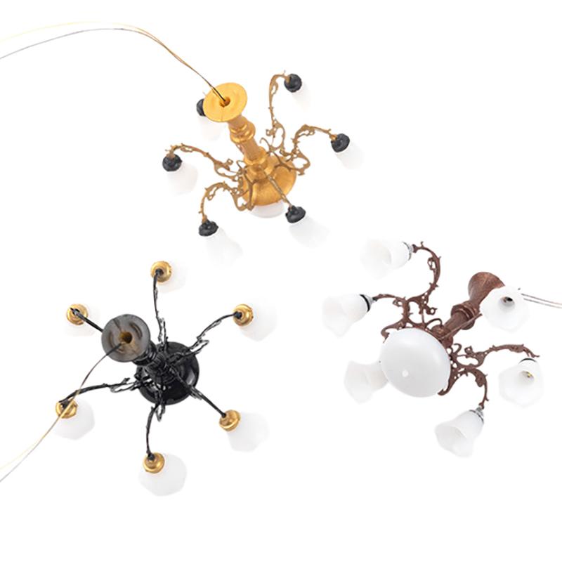 Miniatyr Dukkehus Taklampe Vegglampe Skrivebordslampe Mini LED-belysning Hjemmedekorasjon Dukke Møbler Leke Kan Være Sterk