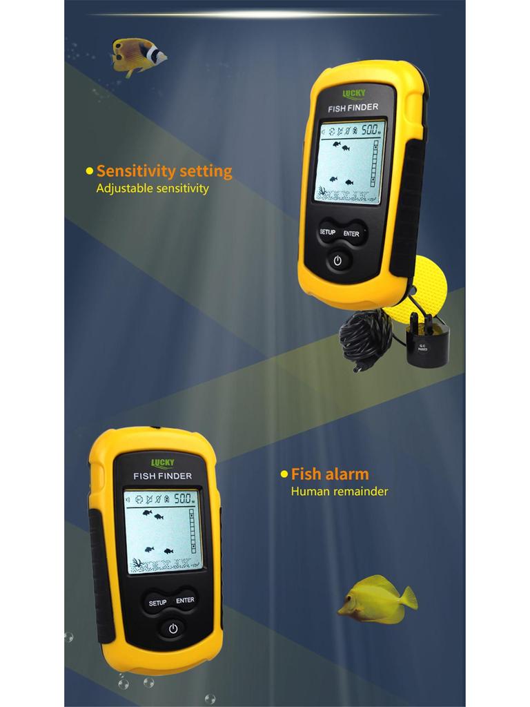 Sonar Wired Fish Finder HD - Visual Fish School Detector for Angling
