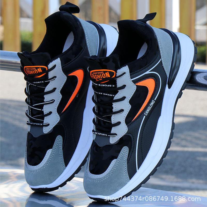 Shoes Casual running shoes Leather surface Waterproof outdoor soft sole Student sports dad shoes Comfortable and non-slip