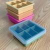 New 6-Grid Silicone Ice Cube Tray with Lid - Easy Release Square Molds for DIY Ice Balls.