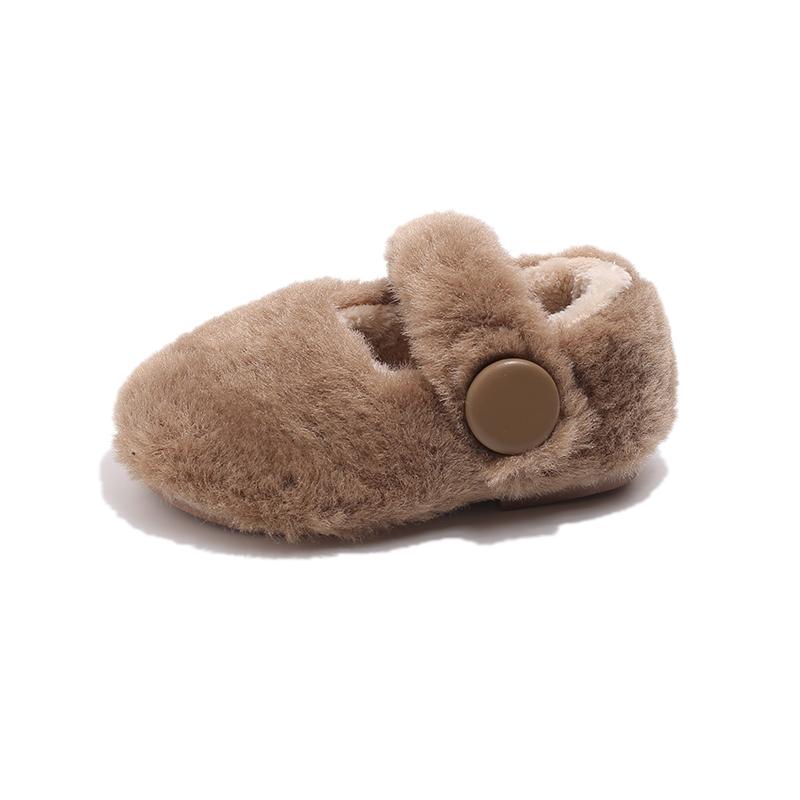 Children Casual Shoes Round-toe Fashion Boys Girls Simple Platform Cotton Shoes Kids Winter Warm Simple Flats Shoes Size 21-30