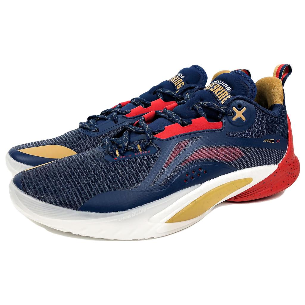 Li Ning Flash 10 CBA Nanjing Team Professional Basketball Shoes Men Sneakers Blue ABAT085-12