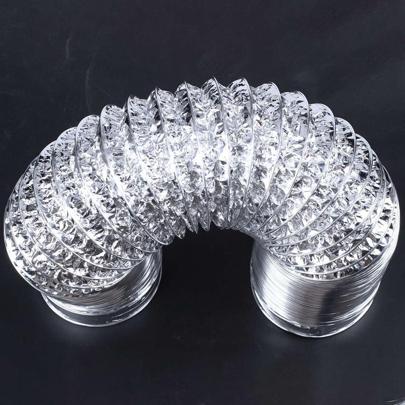 NY-3 Meter Längd 100Mm/4 Tum Friskluftsystem Flexibelt Aluminium Avgasrör Ventilation Rör Slang för Badrum