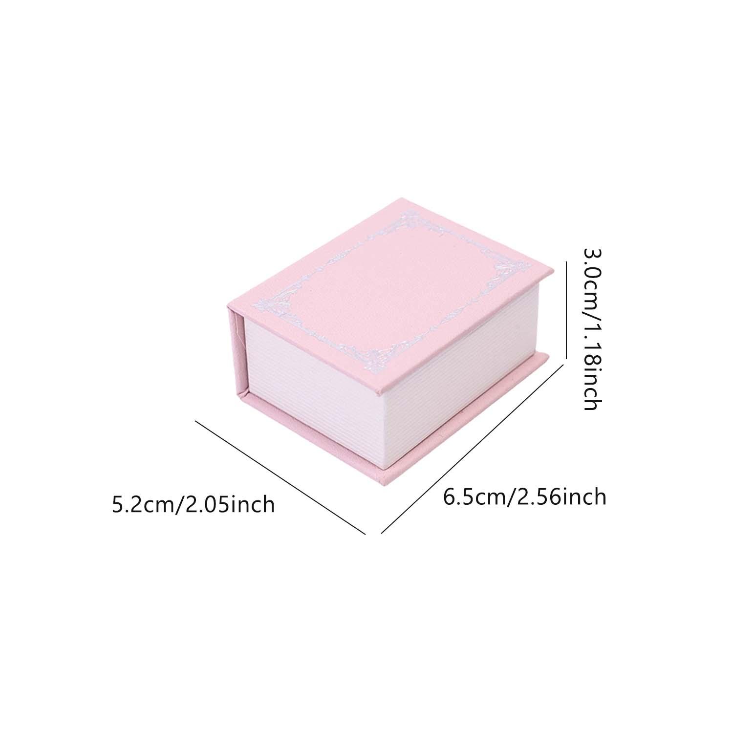 

Creative Book Mini Ring Boxes Ceremonial Feeling Proposal and Confession Props Creative Gift for Girlfriend рожевий