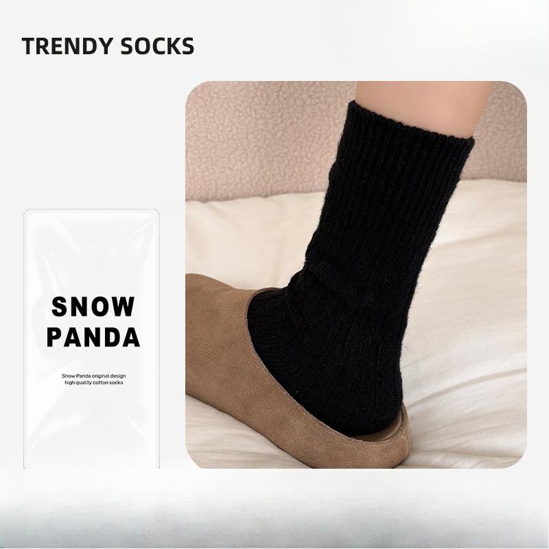 Wool Mid-calf Socks - Children's Winter Thick and Warm Sleeping Socks - Retro Multi-purpose Long Socks - Women's Socks