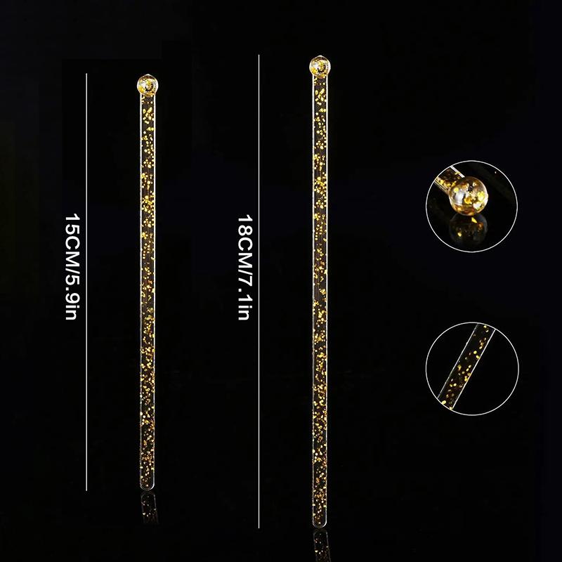 100Pcs Round Head Cocktail Muddler, Transparent Plastic Drink Stirrer for Bar Party, Reusable Swizzle Sticks